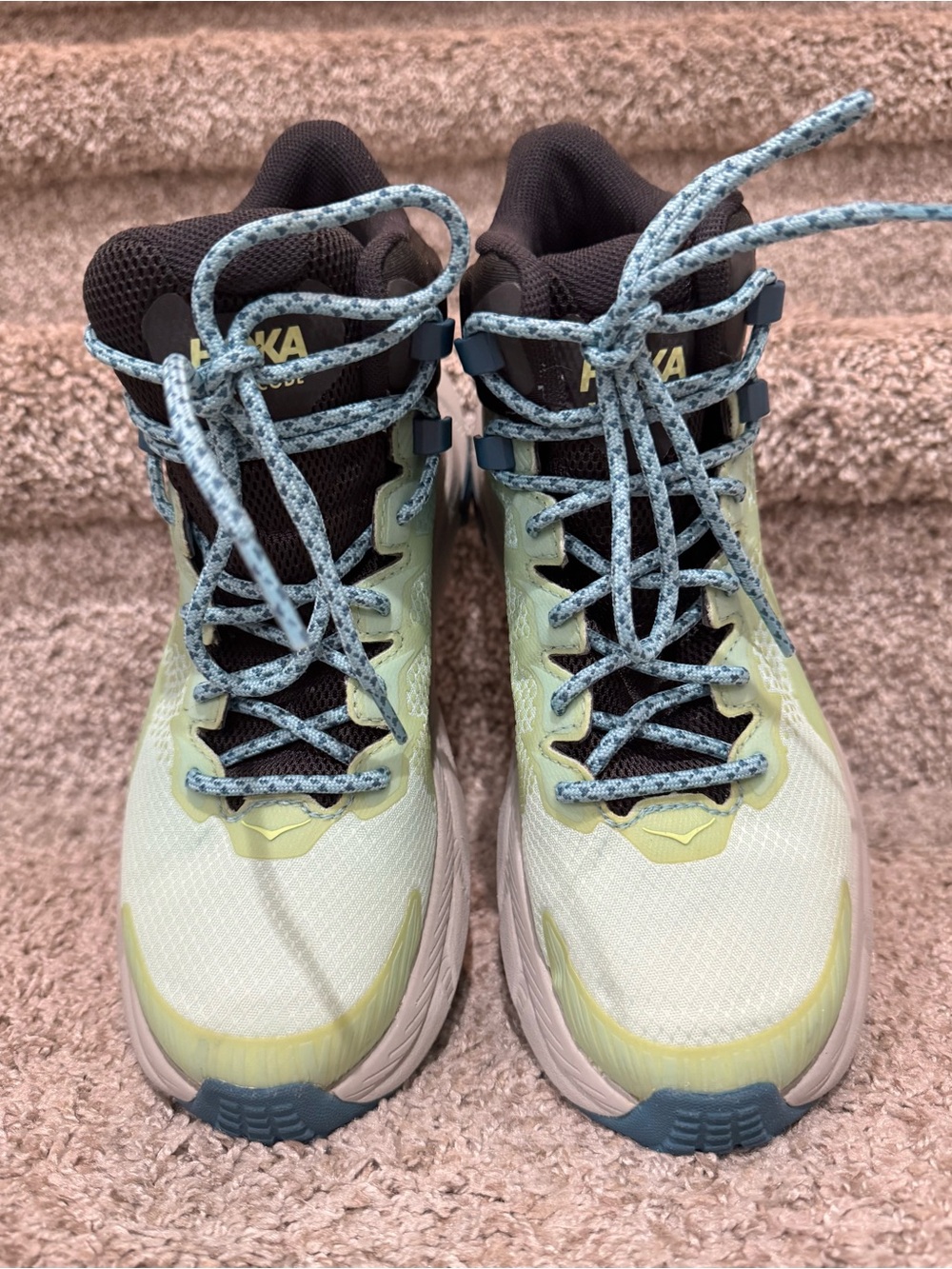 Women’s 5B Hoka Trail Code GTX Waterproof Hiking Boots Blue Teal GORE-TEX Shoes - Picture 3 of 7